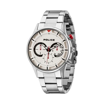 Men's silver dial silver bracelet strap watch 14383js/04m
